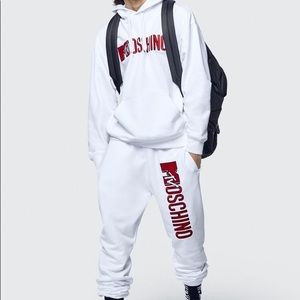 H&M x Moschino white hoodie